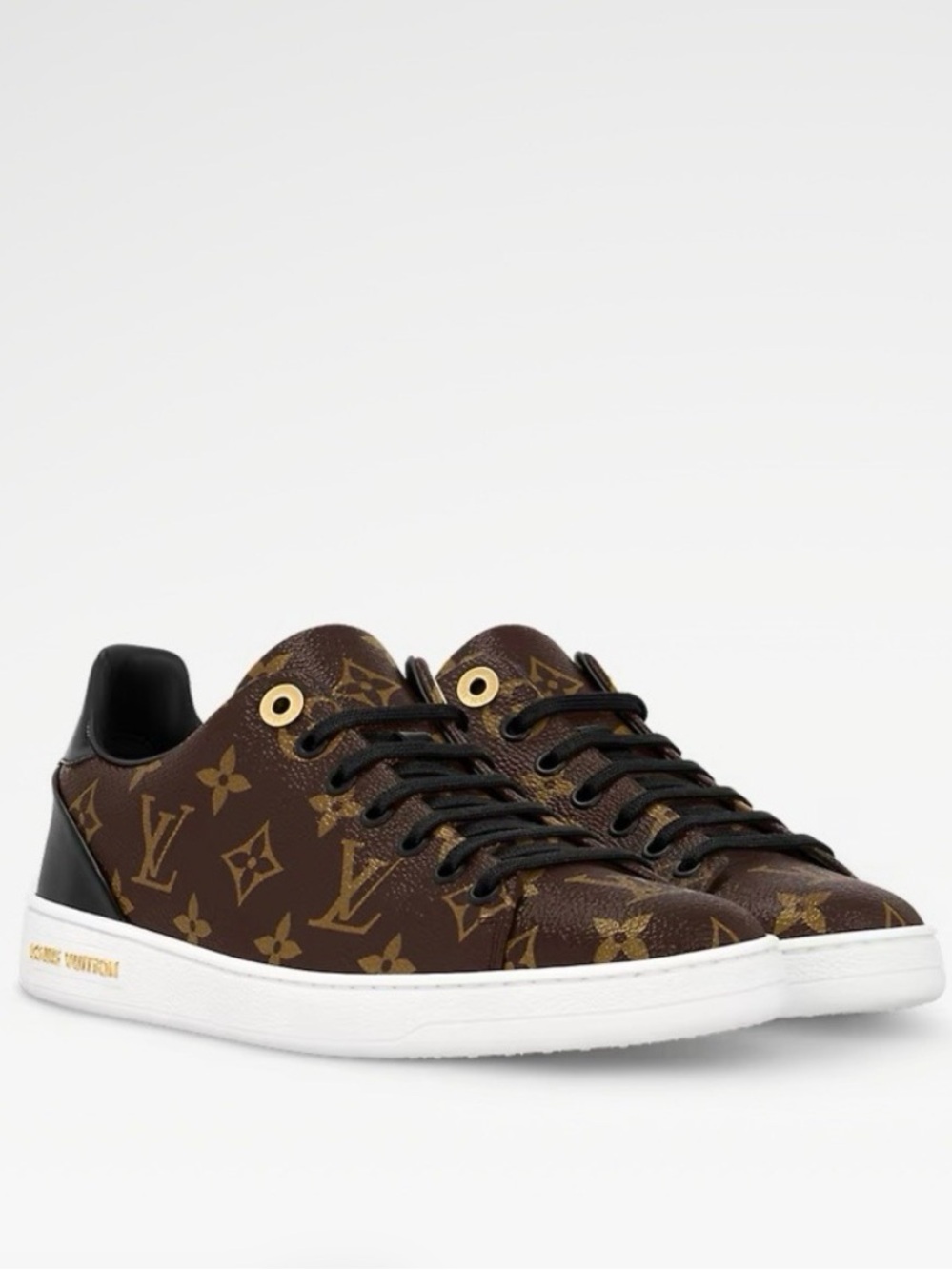 Louis Vuitton Brown & Black Monogram Low-Top Sneakers for Men